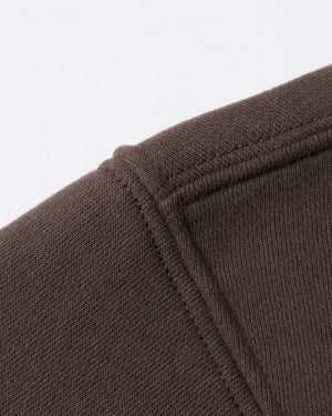 Essential Oversized Hoodie in Coffee, fabric and construction detail
