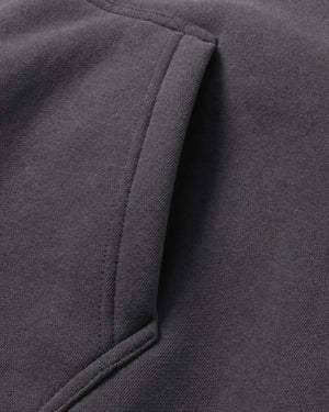 Essential Oversized Hoodie in Dark Gray, fabric and construction detail
