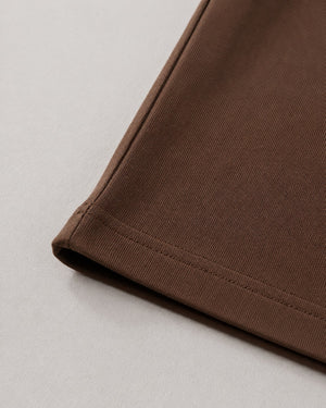 Essential Oversized T-Shirt in Coffee, fabric and construction detail