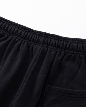 Essential Relaxed Short in Black, fabric and construction detail