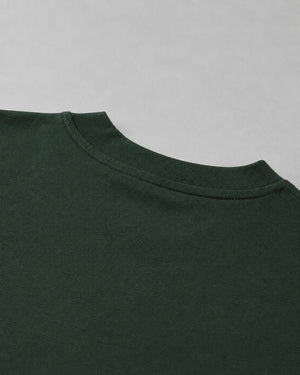 Logo Oversized T-Shirt in Green, fabric and construction detail