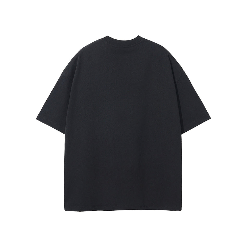 Oversized Piquet T-shirt - Black
