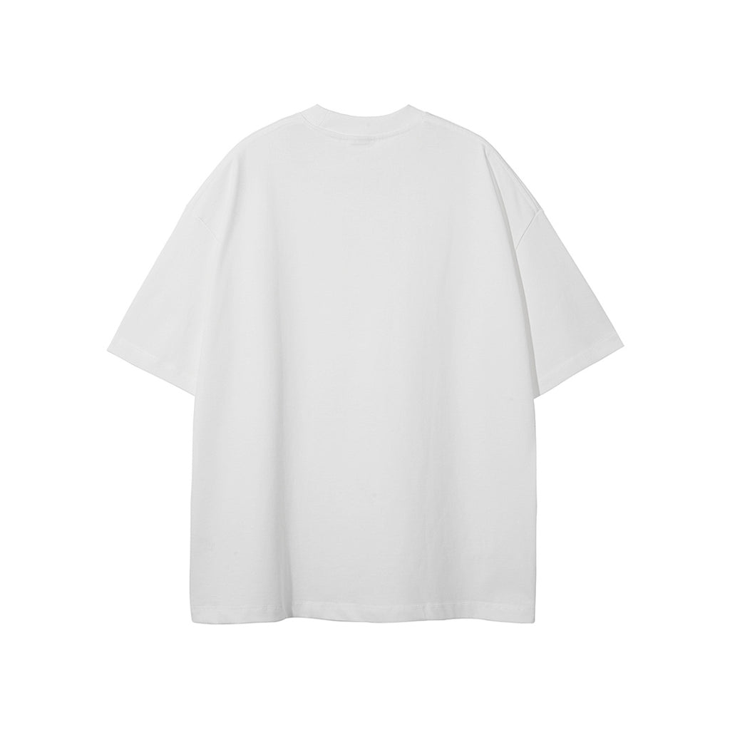 Oversized Piquet T-shirt - Gray Blue