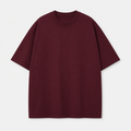 Oversized Piquet T-shirt - Dark Red