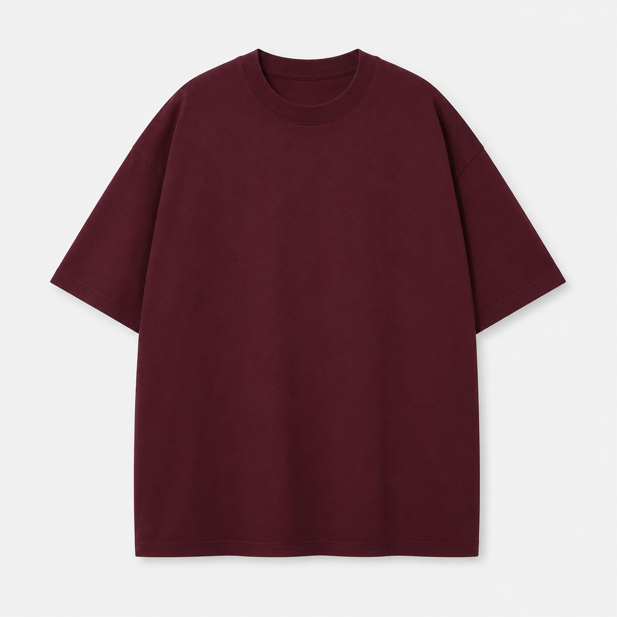 Oversized Piquet T-shirt - Dark Red