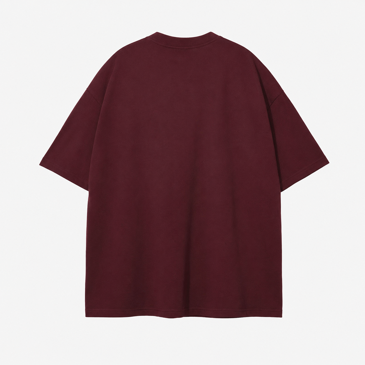 Oversized Piquet T-shirt - Dark Red