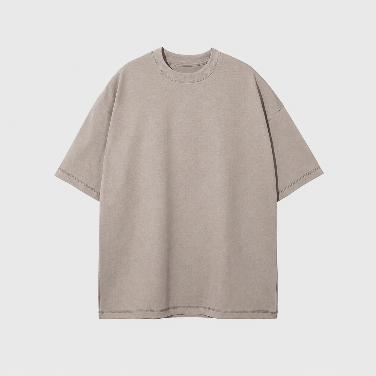 Oversized Piquet T-shirt - Brown
