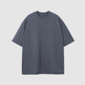 Oversized Piquet T-shirt - Gray Blue