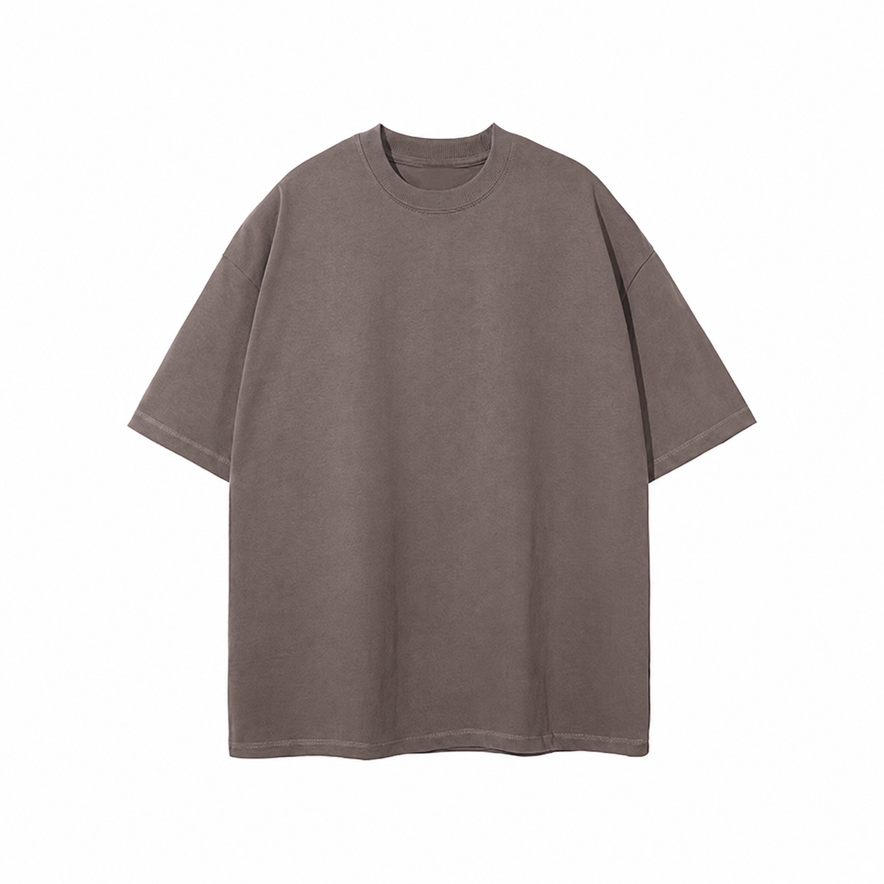 Oversized Piquet T-shirt - Coffee