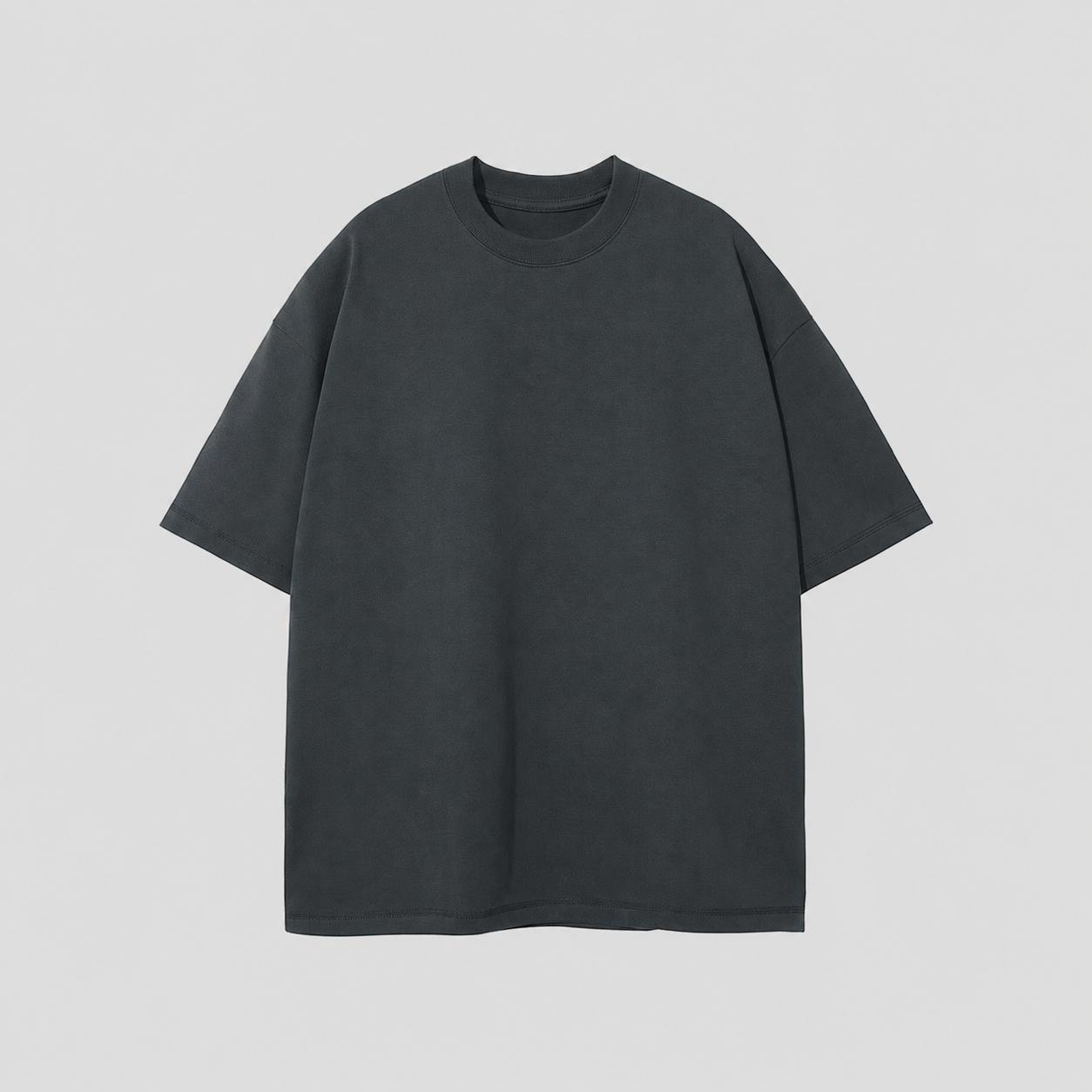 Oversized Piquet T-shirt - Dark Gray