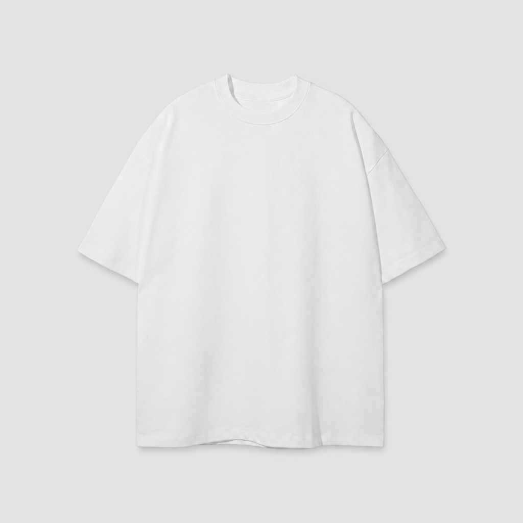 Oversized Piquet T-shirt - Gray Blue