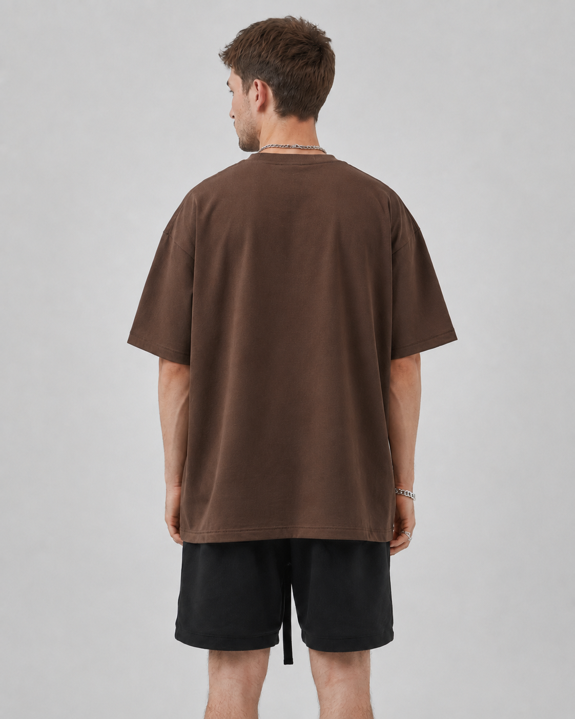 Oversized Piquet T-shirt - Coffe