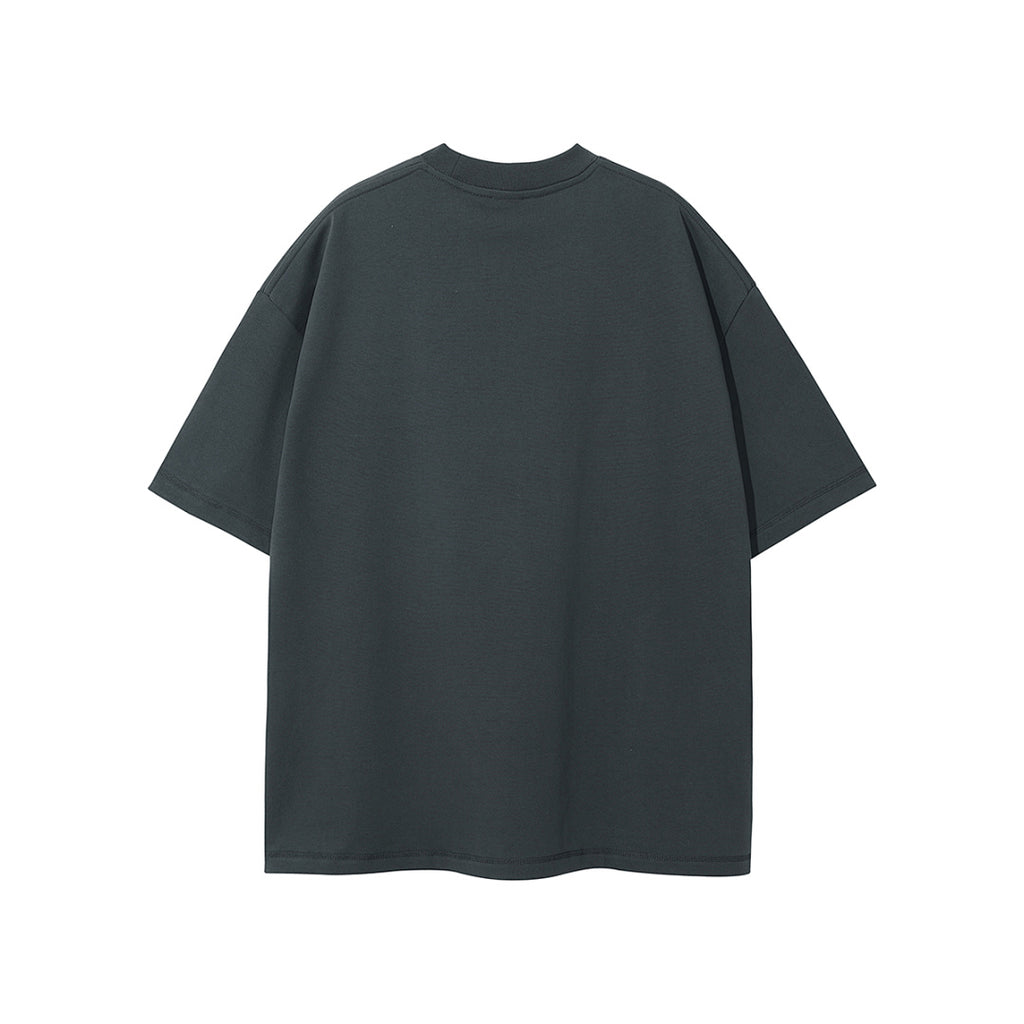 Oversized Piquet T-shirt - Dark Gray