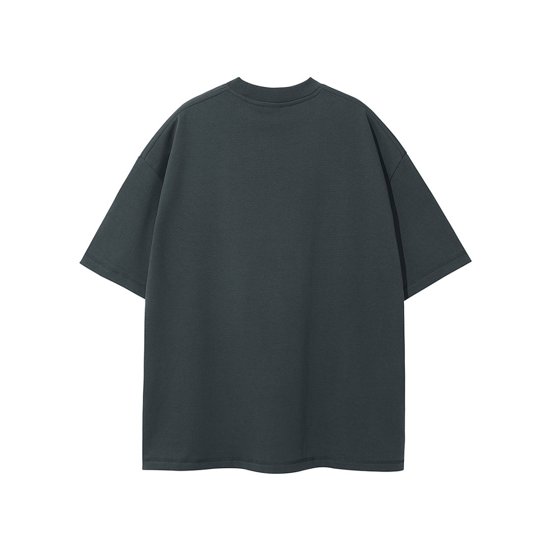 Oversized Piquet T-shirt - Dark Gray