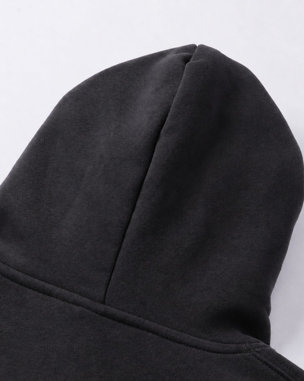 Essential Oversized Hoodie in Black, fabric and construction detail