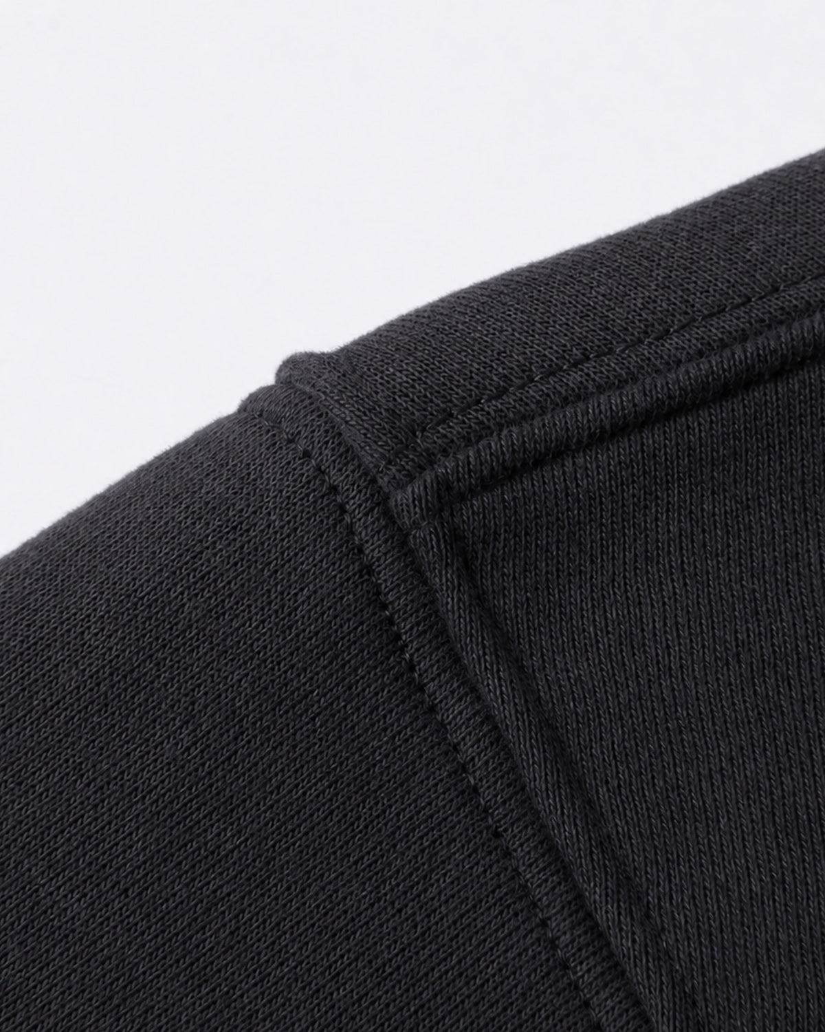 Essential Oversized Hoodie in Black, fabric and construction detail