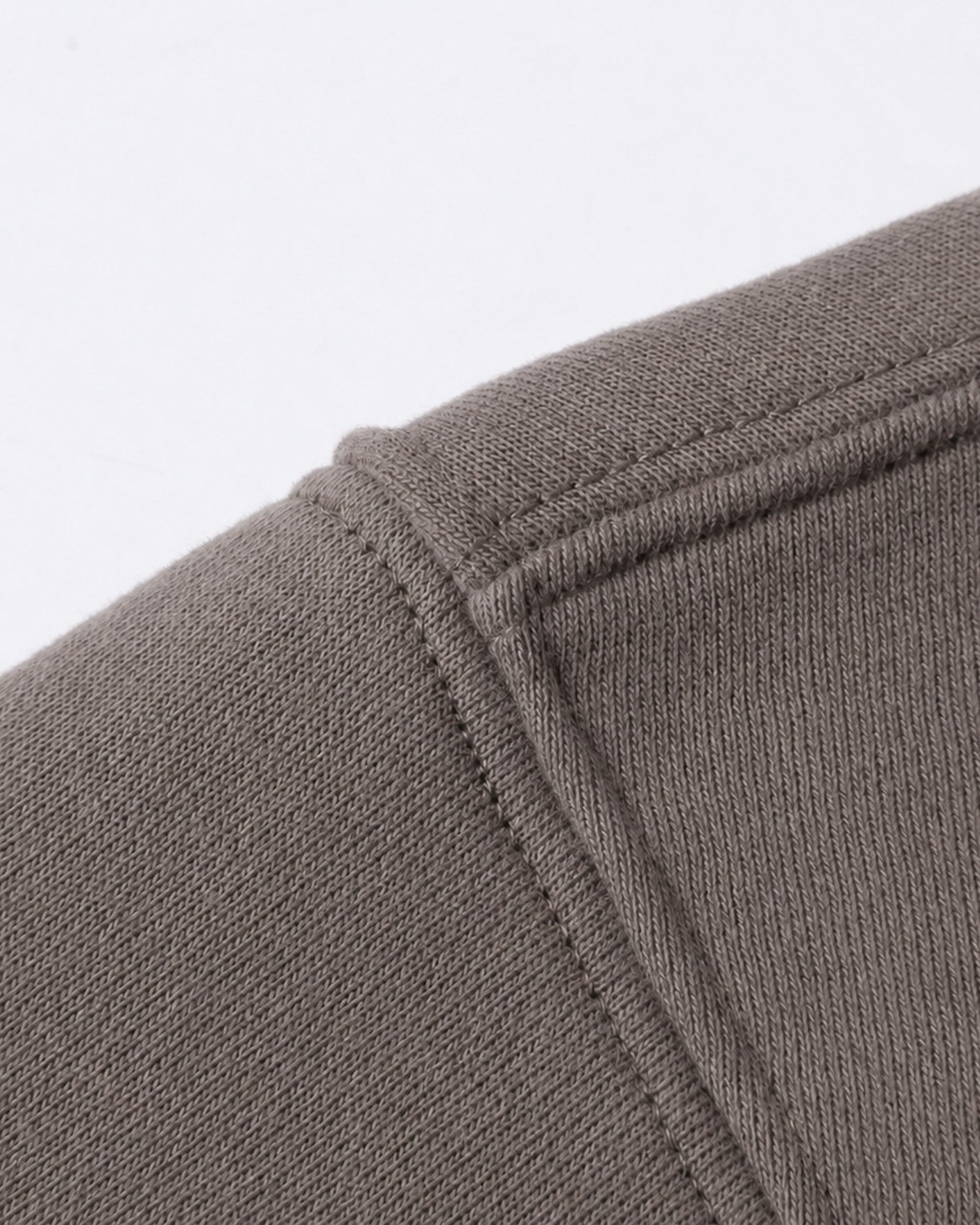 Essential Oversized Hoodie in Brown, fabric and construction detail
