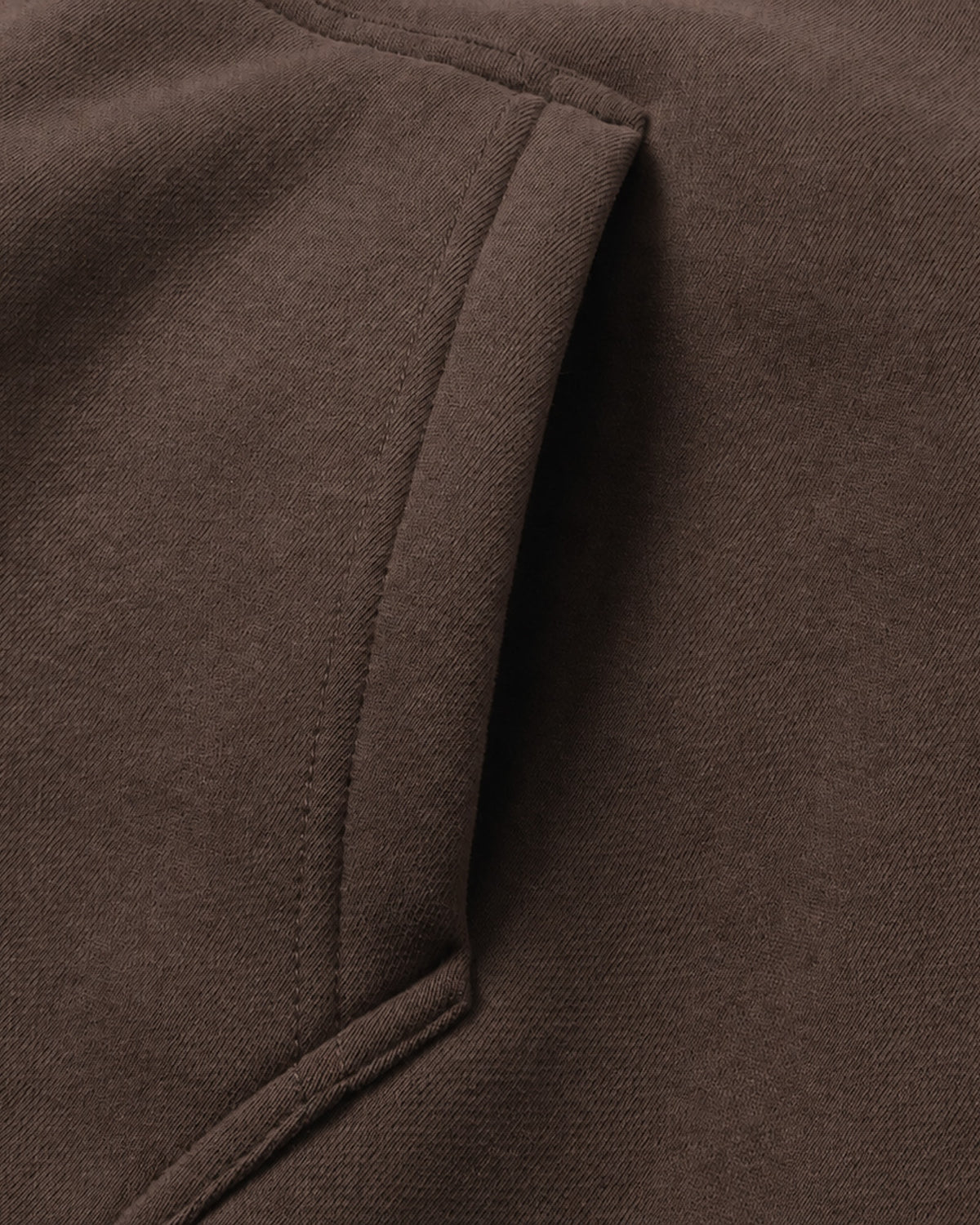 Essential Oversized Hoodie in Coffee, fabric and construction detail