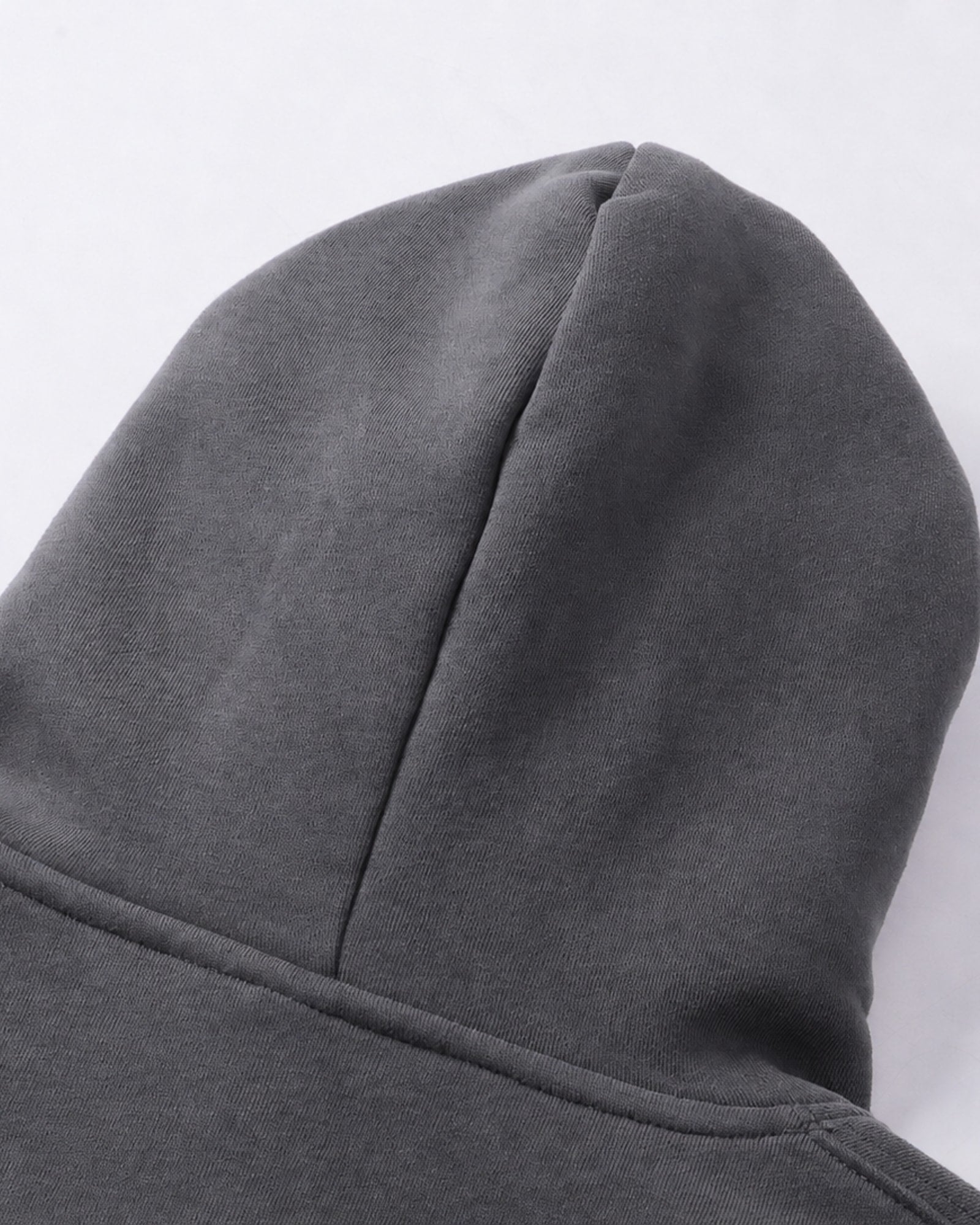 Essential Oversized Hoodie in Dark Gray, fabric and construction detail