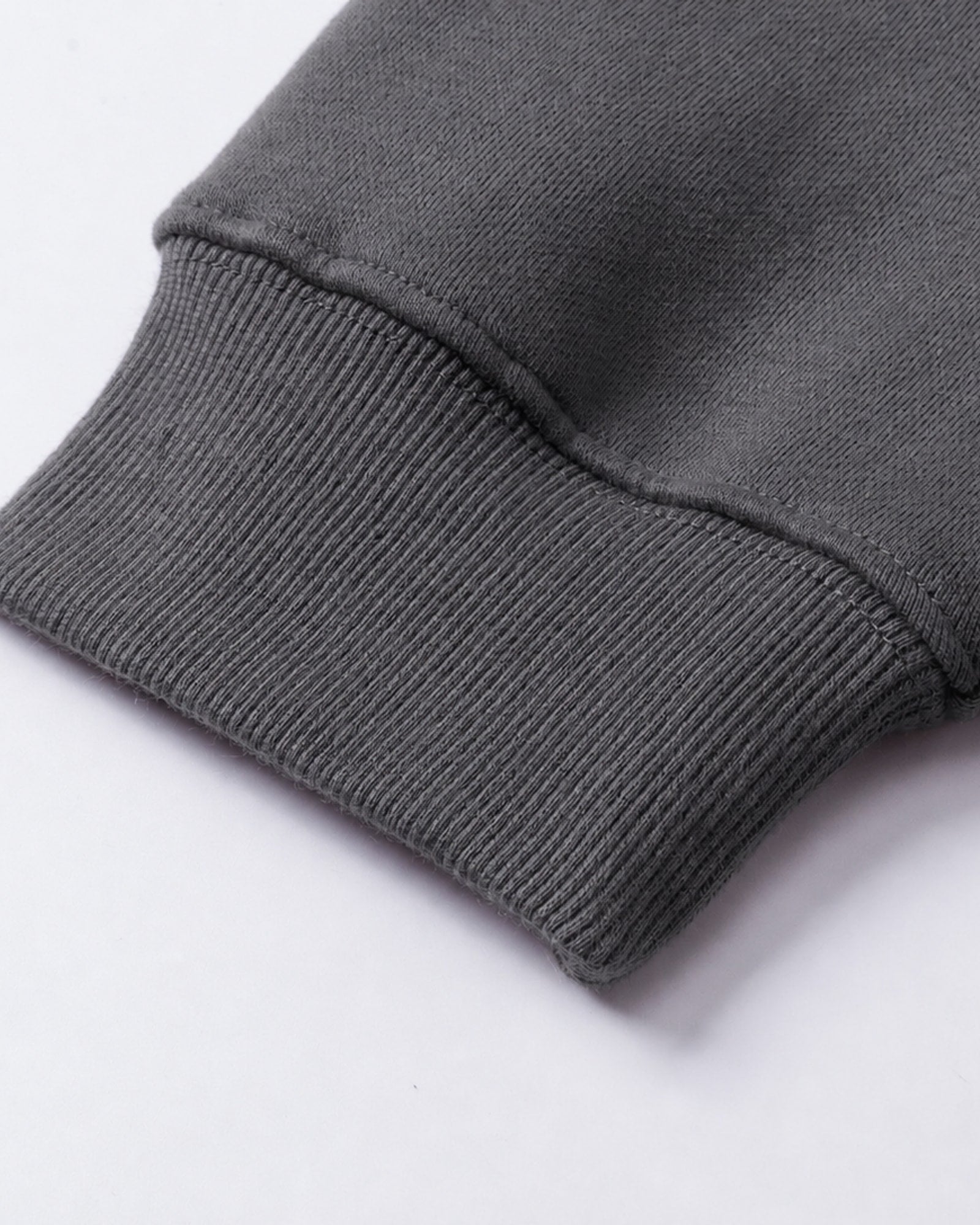 Essential Oversized Hoodie in Dark Gray, fabric and construction detail
