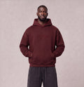 Essential Oversized Hoodie - Dark Red