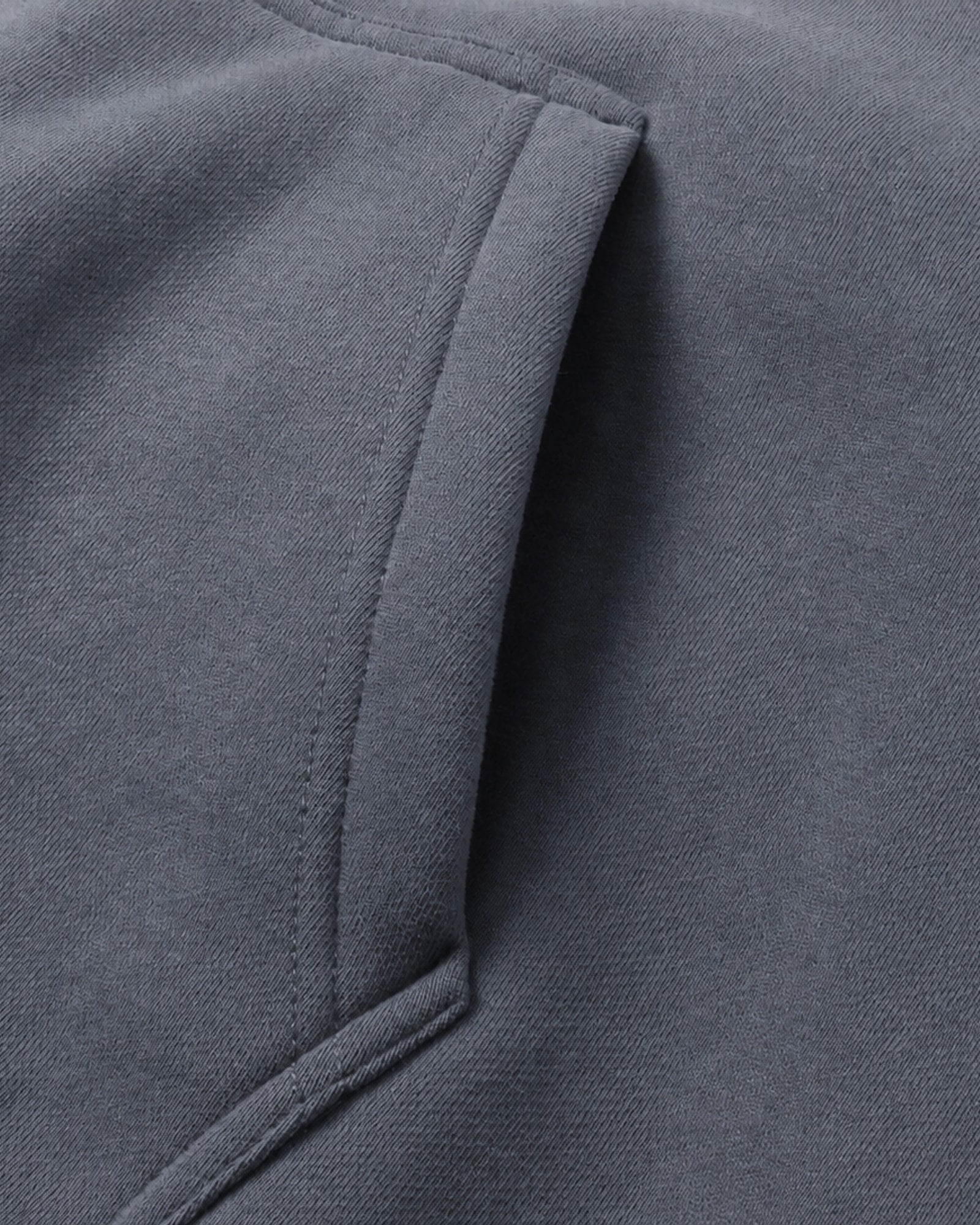 Essential Oversized Hoodie in Gray Blue, fabric and construction detail