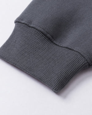 Essential Oversized Hoodie in Gray Blue, fabric and construction detail