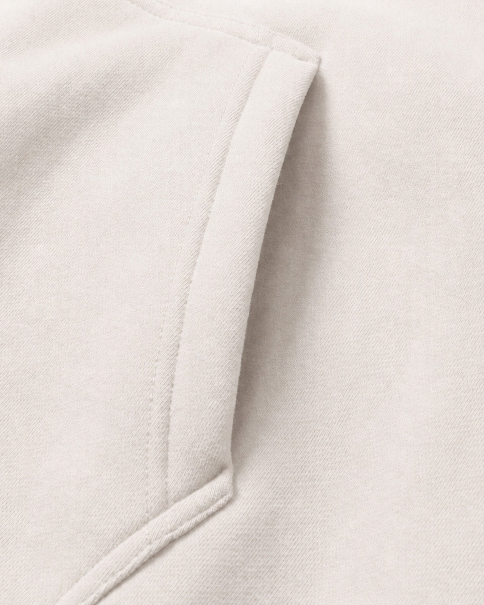 Essential Oversized Hoodie in Off-White, fabric and construction detail