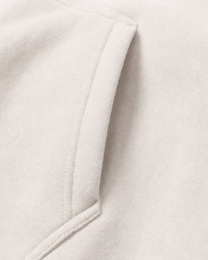 Essential Oversized Hoodie in Off-White, fabric and construction detail