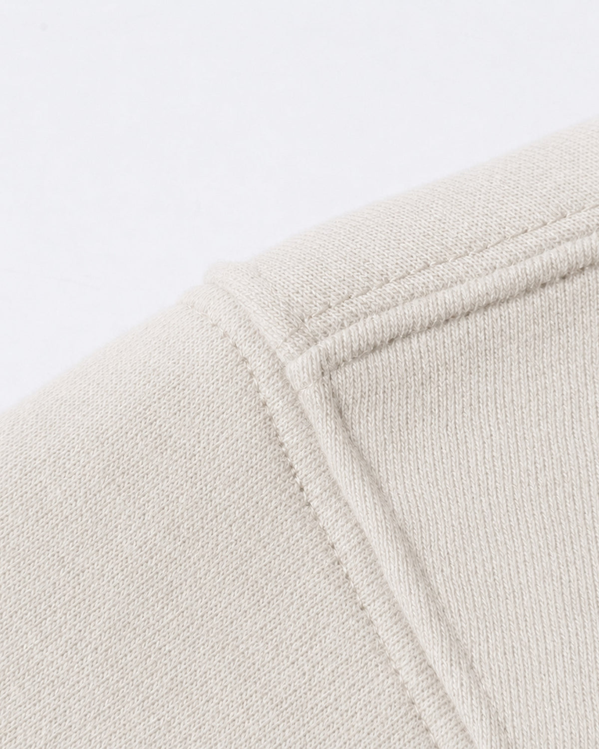 Essential Oversized Hoodie in Off-White, fabric and construction detail