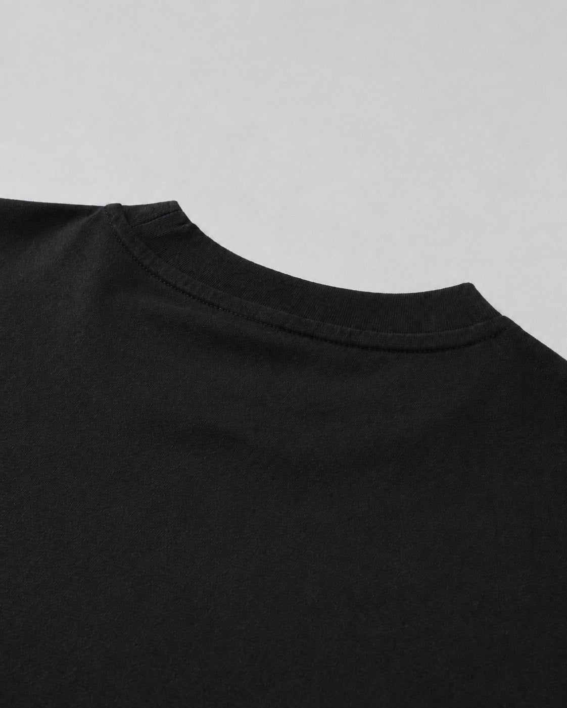 Essential Oversized T-Shirt in Black, fabric and construction detail