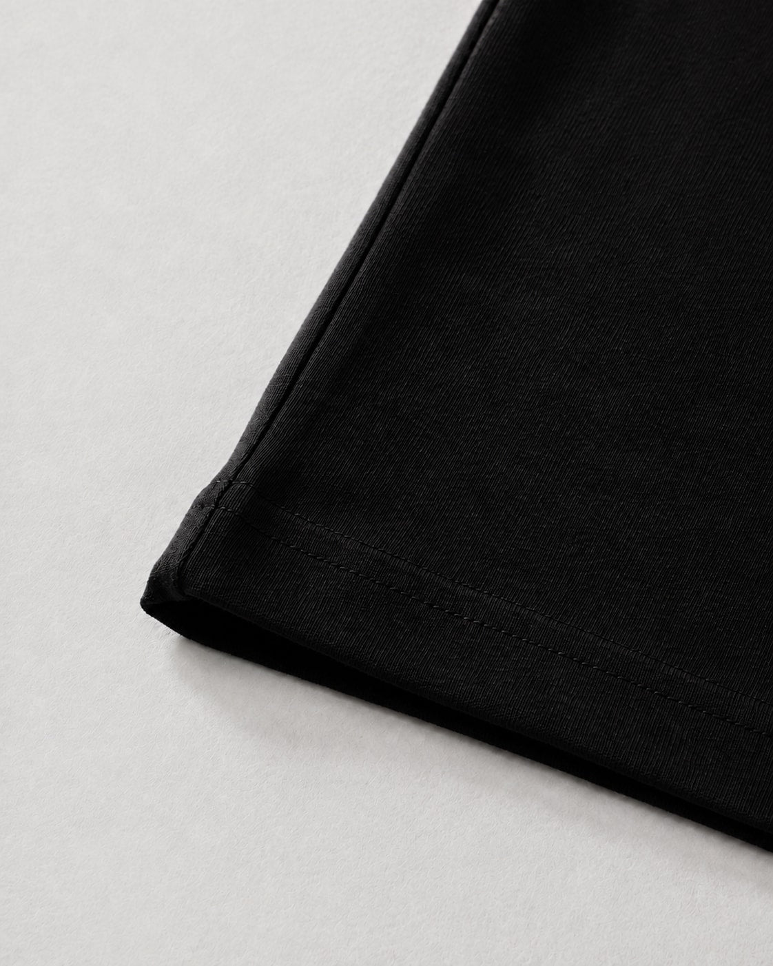 Essential Oversized T-Shirt in Black, fabric and construction detail