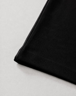 Essential Oversized T-Shirt in Black, fabric and construction detail