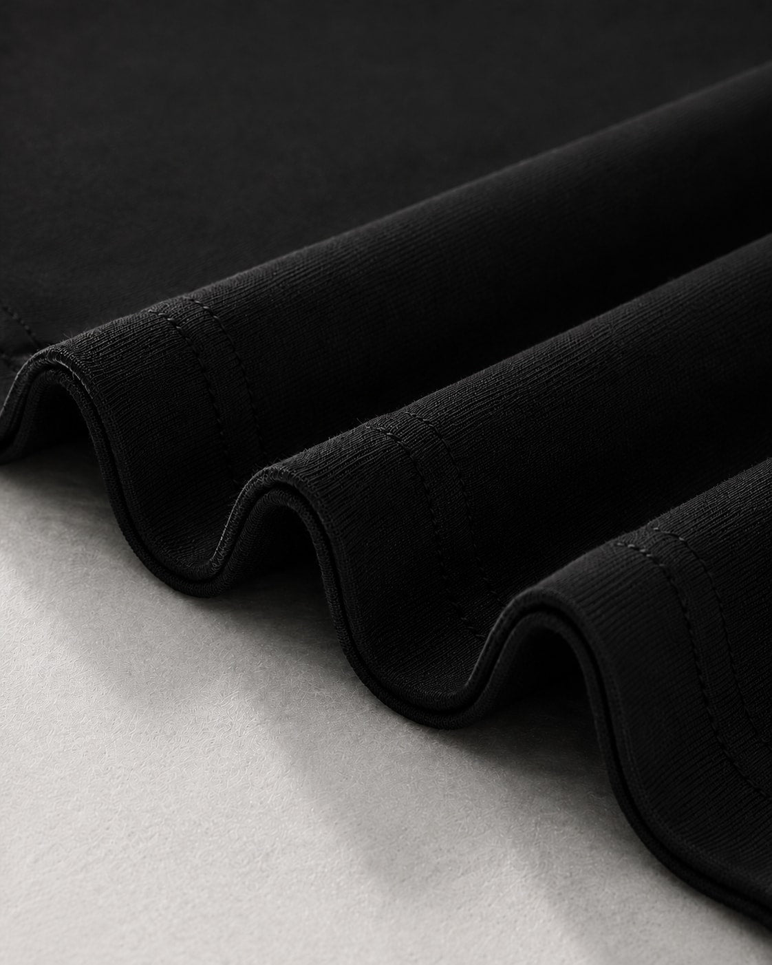 Essential Oversized T-Shirt in Black, fabric and construction detail