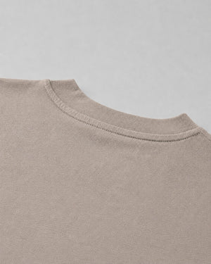 Essential Oversized T-Shirt in Brown, fabric and construction detail