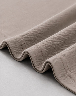 Essential Oversized T-Shirt in Brown, fabric and construction detail