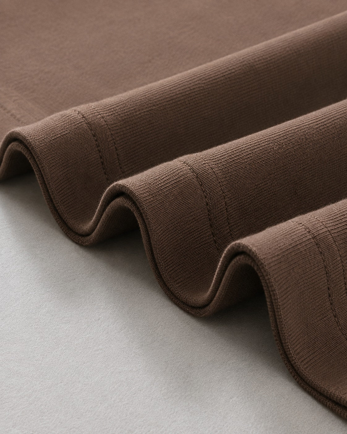 Essential Oversized T-Shirt in Coffee, fabric and construction detail