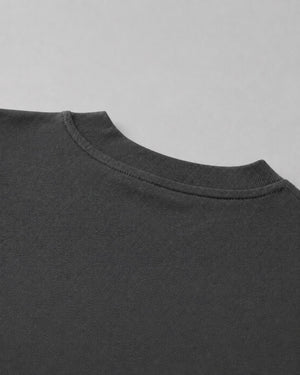 Essential Oversized T-Shirt in Dark Gray, fabric and construction detail