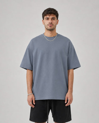 Essential Oversized T-Shirt - Gray Blue