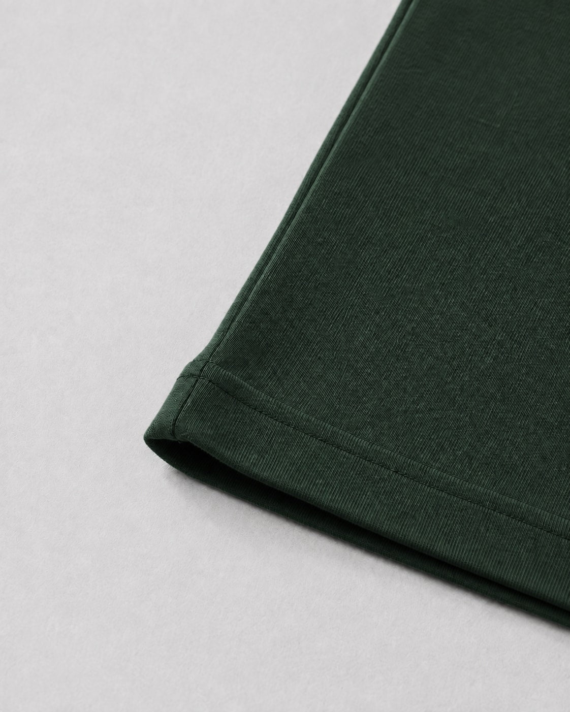 Essential Oversized T-Shirt in Green, fabric and construction detail