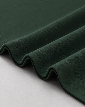 Essential Oversized T-Shirt in Green, fabric and construction detail