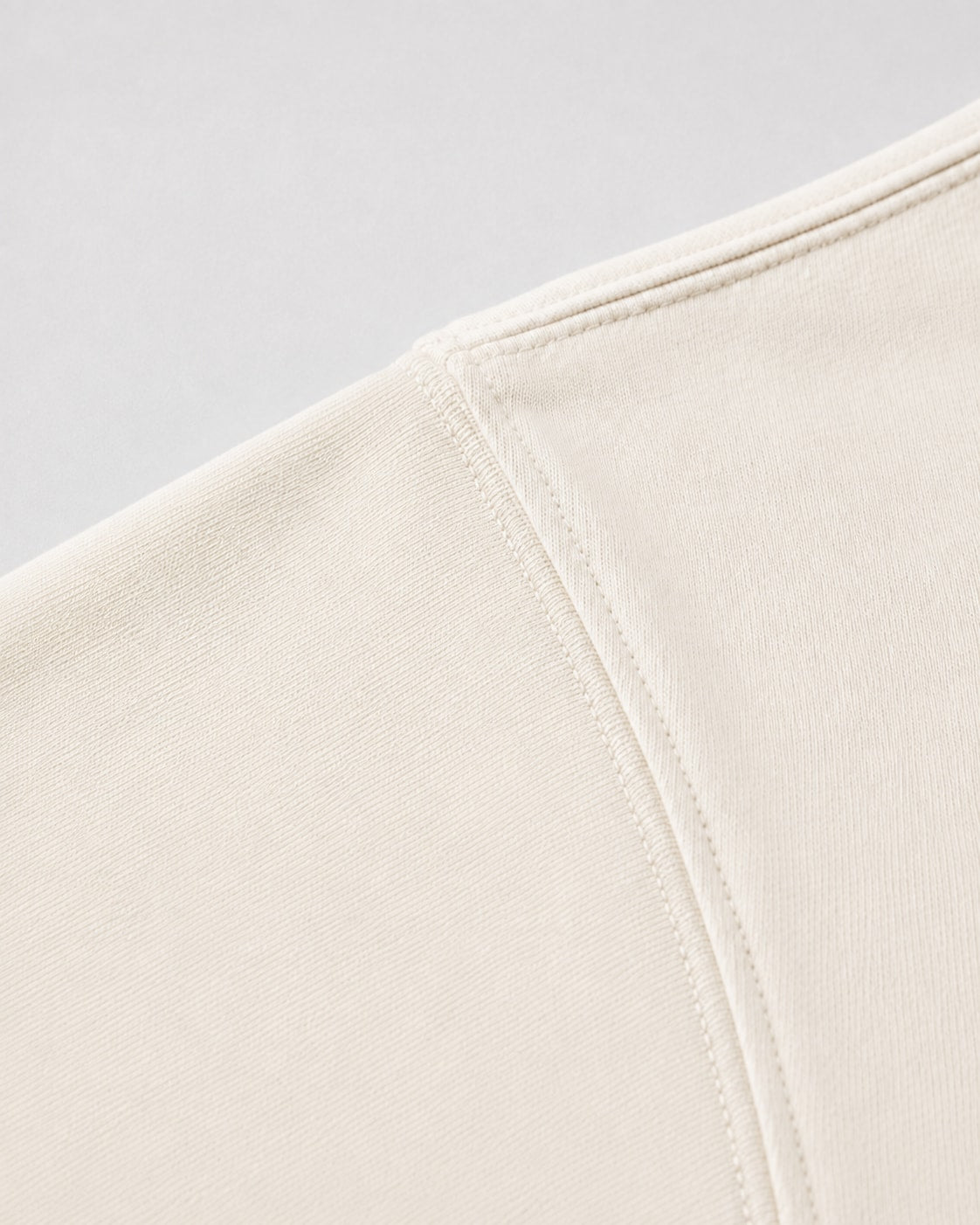 Essential Oversized T-Shirt in Off-White, fabric and construction detail