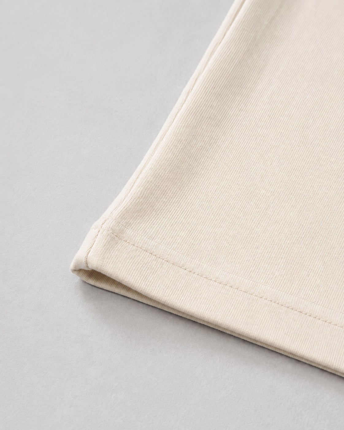 Essential Oversized T-Shirt in Off-White, fabric and construction detail