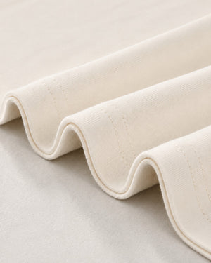 Essential Oversized T-Shirt in Off-White, fabric and construction detail