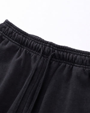 Essential Relaxed Short in Black, fabric and construction detail