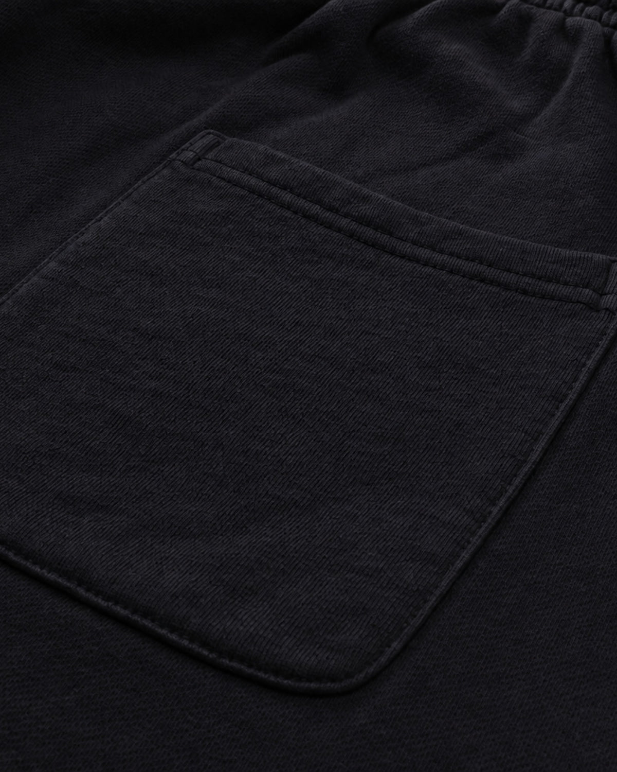 Essential Relaxed Short in Black, fabric and construction detail