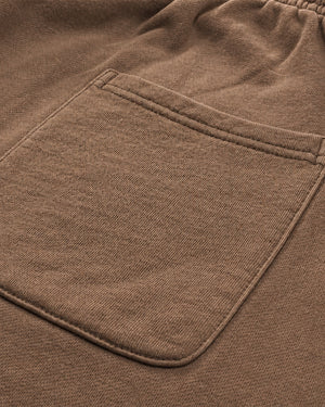 Essential Relaxed Short in Brown, fabric and construction detail