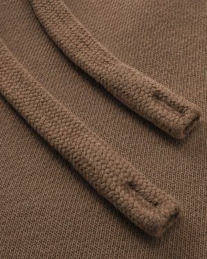 Essential Relaxed Short in Brown, fabric and construction detail
