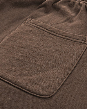 Essential Relaxed Short in Coffee, fabric and construction detail