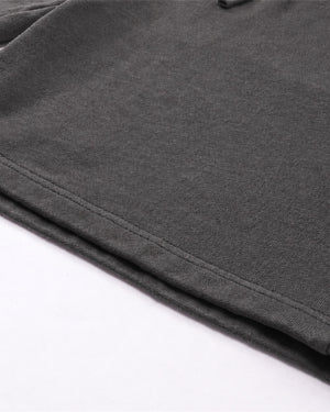 Essential Relaxed Short in Dark Gray, fabric and construction detail